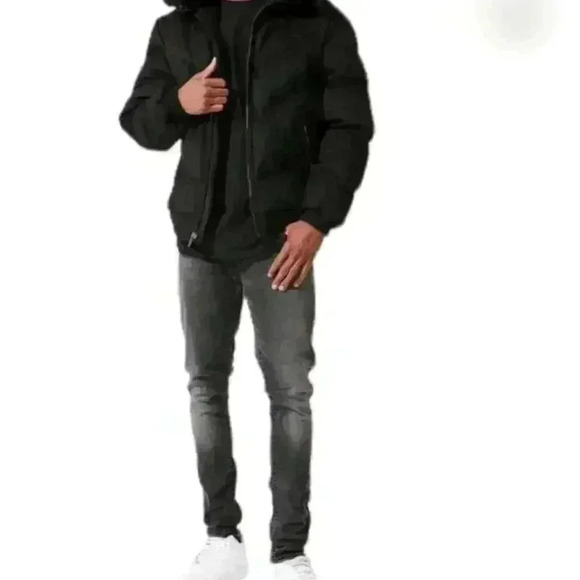 JORDAN CRAIG EVEREST WOOL PUFFER Bubble ZIP JACKET, BLACK, Men's Medium - Picture 2 of 6